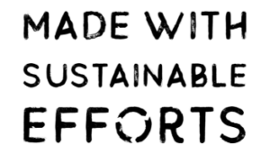 Made with sustainable efforts logo