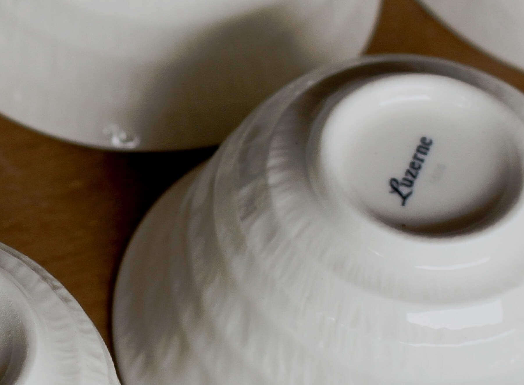 our signature quality luzerne backstamp tableware